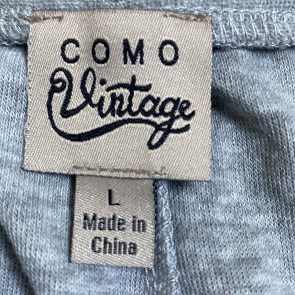 Como Vintage Heather Gray Soft Terry Cloth Shorts Sz L NWT - Picture 4 of 5